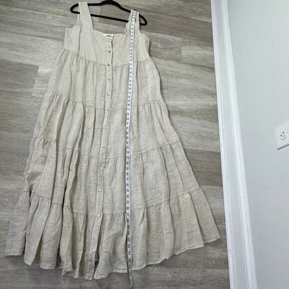 Beachwood Baby The Willow Dress - Moon Willow color -  Linen Maxi Dress L - Picture 7 of 7